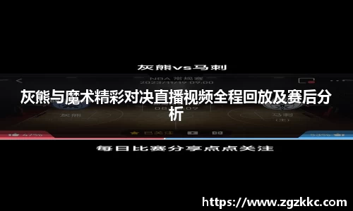 灰熊与魔术精彩对决直播视频全程回放及赛后分析