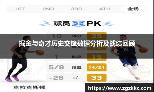 掘金与奇才历史交锋数据分析及战绩回顾